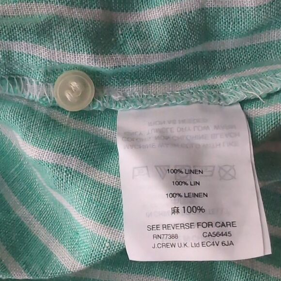 J.Crew Striped Baird McNutt Irish Linen Perfect Shirt Size S Us4 - Picture 5 of 9